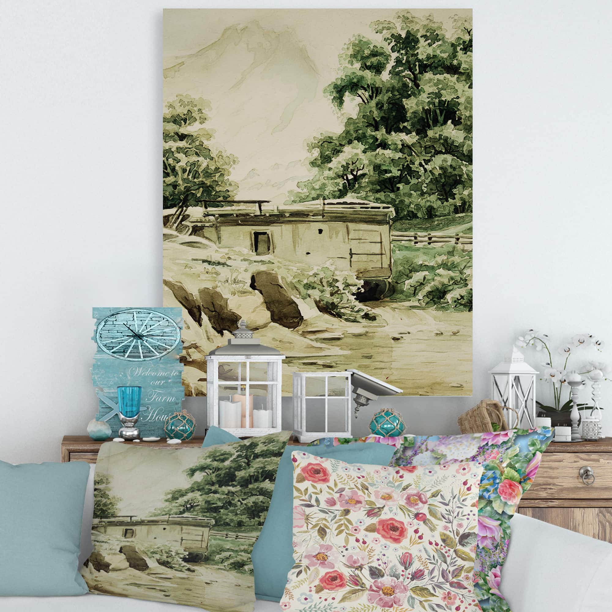 Designart - Cabin In The Mountains